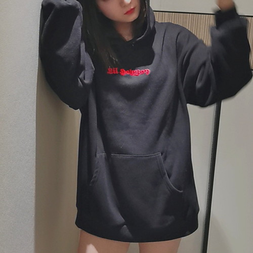 

Women's Hoodie Solid Colored Casual Black M L XL XXL