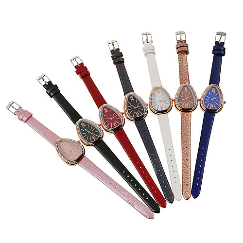 

Women's Quartz Watches Fashion Black PU Leather Chinese Quartz White Black Red Adorable 1 pc Analog One Year Battery Life