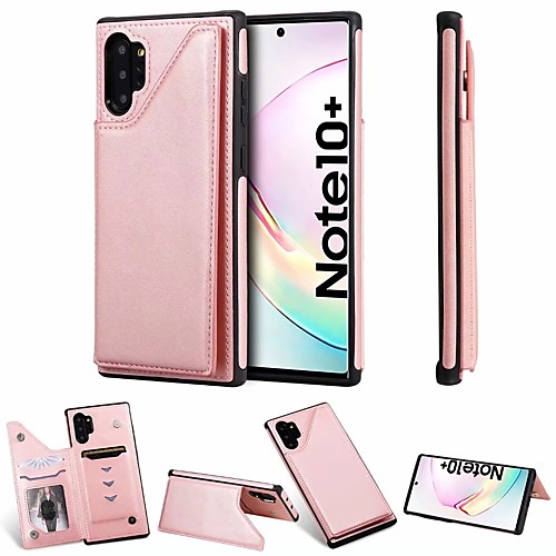 

Case For Samsung Galaxy Note 9 / Note 8 / Samsung Note 10 Card Holder / with Stand Back Cover Solid Colored PU Leather
