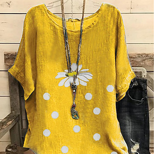 

Women's Graphic T-shirt Daily Blue / Yellow / Gray