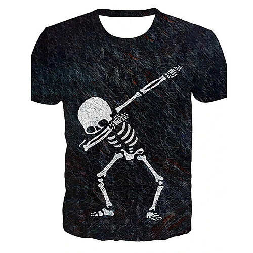 

Men's T shirt Shirt Graphic Print Short Sleeve Daily Tops Round Neck Black