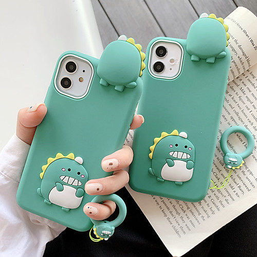 

3D Cute Cartoon Dinosaur Case for iPhone XS 11 Pro Max se 2020 XR X 6 6S 7 8 Plus Kawaii Soft Silicone Rubber Back Cover Shell Fundas