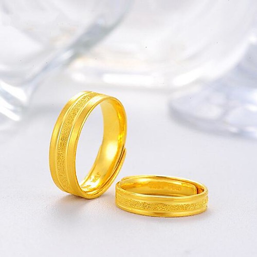 

Couple Rings Classic Gold Copper Gold Plated Precious Fashion 2pcs Adjustable / Couple's