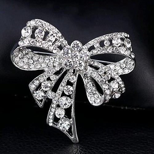 

Brooches Classic Brooch Jewelry Silver Bowknot For Daily Wear