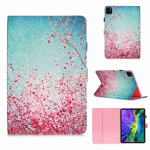 

Case For Apple iPad Pro 11''(2020) / iPad 2019 10.2 / Ipad air3 10.5' 2019 Wallet / Card Holder / with Stand Full Body Cases Cherry Tree PU Leather / TPU for iPad Air / iPad 4/3/2 / iPad (2018)