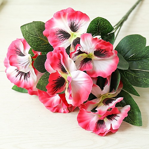 

5 Fork Pansy Creative Home Decoration Silk Flower Artificial Flower Artificial Plant H26cm,Flower petal D7cm