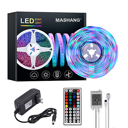 

Bright RGBW LED Strip Lights 5M RGBW Tiktok Lights 1170LEDs SMD 2835 with 44 Keys IR Remote Controller and 100-240V Adapter for Home Bedroom Kitchen TV Back Lights DIY Deco