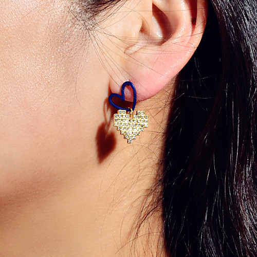

Women's Earrings Geometrical Sweet Heart Wedding Stylish Baroque Sweet Fashion French Earrings Jewelry Gold For Party Evening Engagement Vacation Birthday Beach 1 Pair