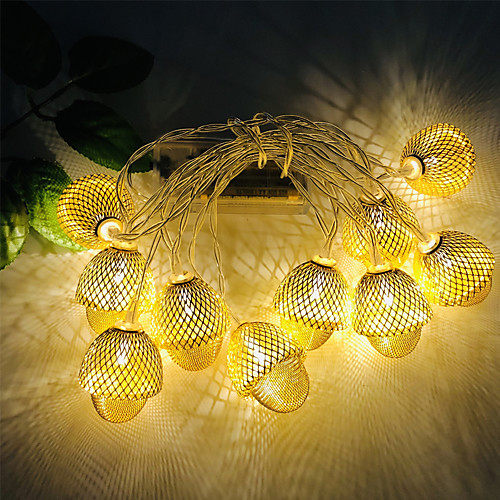 

3M 20 LEDs Creative Hazelnut Acorn LED String Light Three Section 5th Battery-Powered Fairy Lights Christmas Wedding Garden Party Family Party Room Decoration Pendant Without Battery Delivery