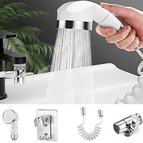 

Wall Mounted Shower Faucet Set Bathroom Bathtub Shower Hand Held Spray Mixer Handheld Washing Basin Faucet Shower Head