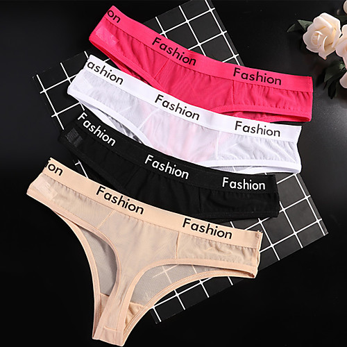 

Women's Basic G-strings & Thongs Panties - Normal Low Waist White Black Red One-Size