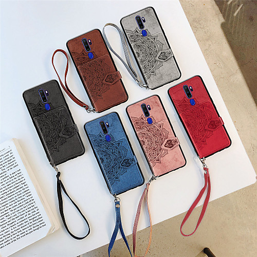 

Case For OPPO Oppo F11 Pro / oppo A9 2020 / OPPO A5 2020 Wallet / Card Holder / Pattern Back Cover Flower Oxford Cloth