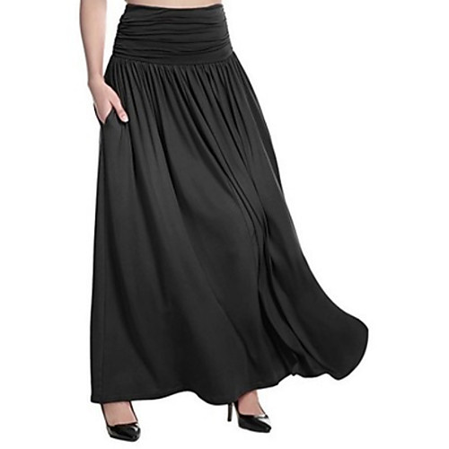 

Women's Swing Skirts - Solid Colored Black Fuchsia Light gray S M L