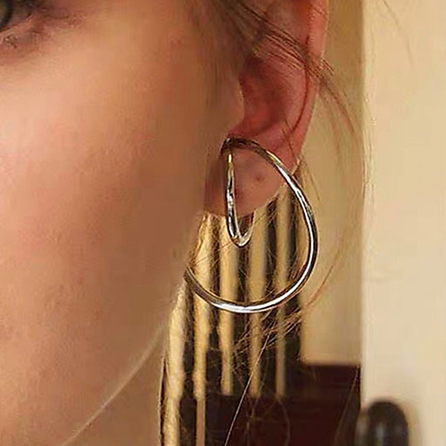 

Women's Earrings Statement Luxury Trendy Fashion Cool 18K Gold Plated Earrings Jewelry Gold / Silver For Formal Prom Date Street Festival