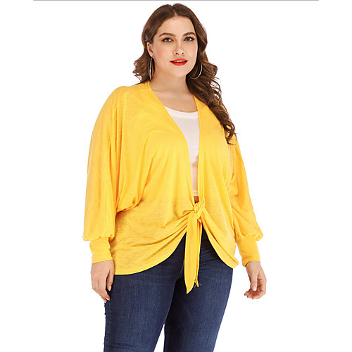 

Women's Cover-Up Swimsuit Solid Colored Swimwear Bathing Suits Yellow