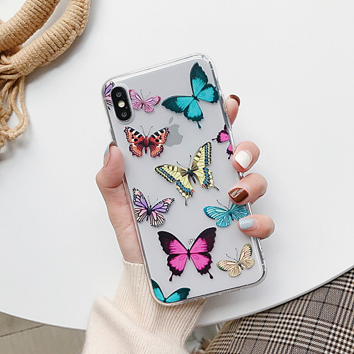 

Case For Apple iPhone 6 7 8 iPhone 11 iPhone 11 Pro iPhone 11 Pro Max Transparent Back Cover with Butterfly Sofe TPU New