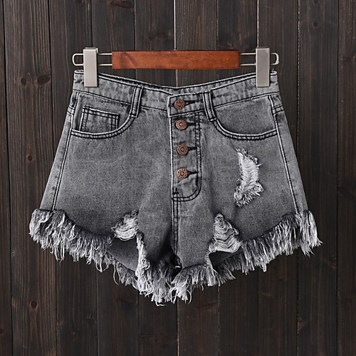 

Women's Basic Loose Chinos Shorts Pants - Solid Colored White Black Navy Blue S / M / L