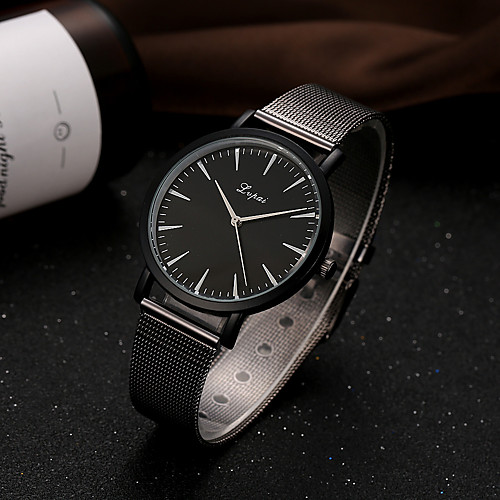 

Ladies Quartz Watches Elegant Fashion Black Silver Gold Alloy Chinese Quartz Rose Gold Black Gold New Design Casual Watch 1 pc Analog One Year Battery Life