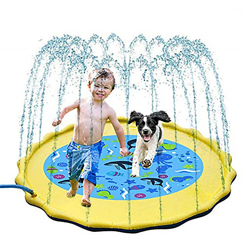 

Splash Pad Sprinkler for Kids Kiddie Pool Inflatable Pool Kiddie Baby Pool Party Favor Summer Pool Toys PVC Summer Pool 69inch All Adults Kids