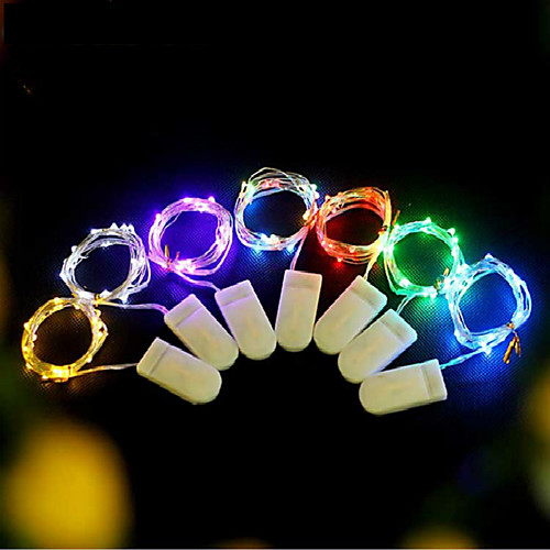 

5pcs Fairy Lights 2M 20LED Wedding Party Decoration LED Christmas Valentine's Day birthday Party Decoration Copper Wire String Light CR2032 Battery Powered With Battery Delivery