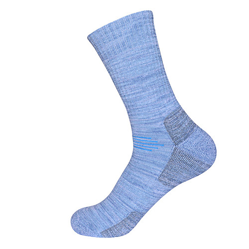 

R-BAO Men's Hiking Socks Ski Socks 1 Pair Winter Outdoor Warm Breathable Sweat wicking Comfortable Socks Chinlon Elastane Grey Brown Dark Blue for Ski / Snowboard Fishing Climbing / Cotton