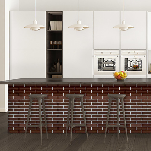 

Old red brick pattern PVC simulation self-adhesive DIY decorative wall stickers bar stickers