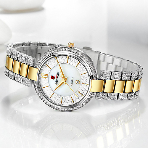 

Women's Quartz Watches Elegant Sparkle Alloy Quartz Rose Gold WhiteGolden White Water Resistant / Waterproof Calendar / date / day Analog / Stainless Steel