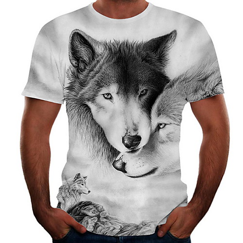 Men's Tee T shirt Shirt 3D Print Graphic Wolf Animal Plus Size Print Short Sleeve Street Tops Anime Active White Blue Black
Men's Tee T shirt Shirt 3D Print Graphic Wolf Animal Plus Size Print Short Sleeve Street Tops Anime Active White Blue Black