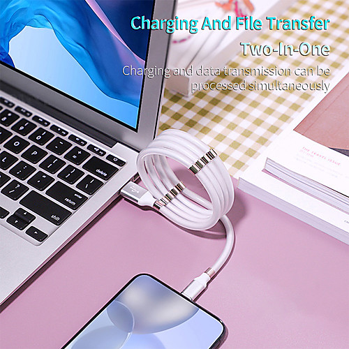 

Magnetic Absorption Data Charger Cable 360 Degree Magnetic Charging Cable For Android Apple Type-c Quick and Easy Storage