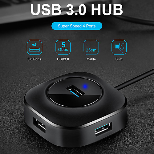 

4 Ports USB Hub USB 3.0 Multi Splitter Adapter Expander For PC