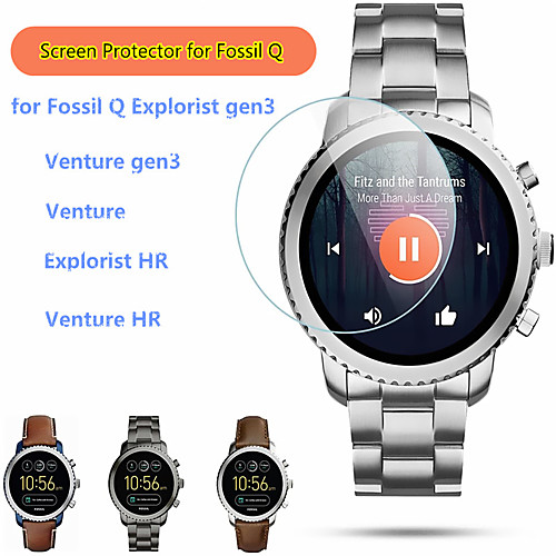 

Screen Protector for Fossil Q Explorist gen3/Venture gen3/Venture/Explorist HR/Venture HR Watch Tempered Glass Transparent High Definition (HD) Scratch Proof/9H Hardness