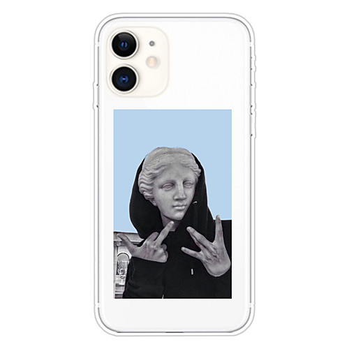 

Case For Apple iPhone 11 11 Pro 11 Pro Max XS XR XS Max 8 Plus 7 Plus 6S Plus 8 7 6 6s SE 5 5S Transparent Pattern Back Cover Statue of Funny Soft TPU