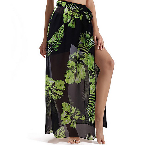

Women's Basic A Line Skirts - Geometric Print Black Red Green S M L
