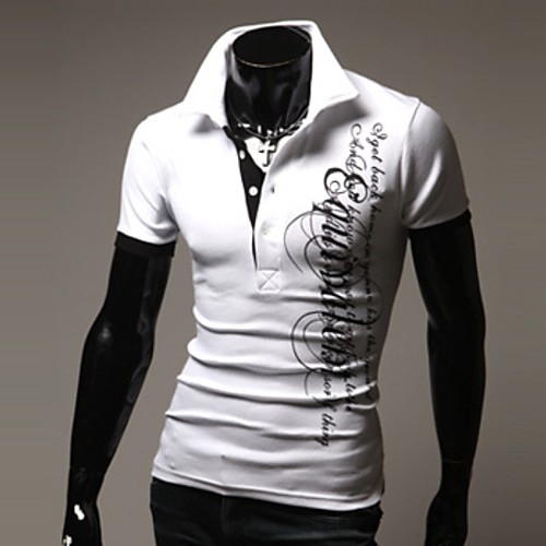 

Men's Letter Polo Daily White / Black / Gray