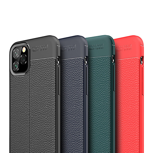 

Case For Apple iPhone 7/8/7P/8P/X/XS/XR/XS Max/11/11 Pro/11 Pro Max Shockproof Back Cover Solid Colored PU Leather / TPU