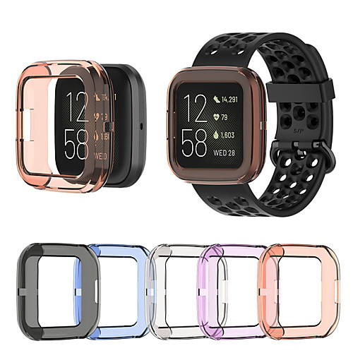 

Ultra-thin Soft TPU Protector Case Cover Clear Protective Shell For Fitbit Versa 2 Band Smart Watch bracelet Screen Protector