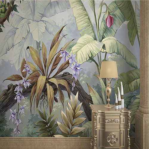 

Mural Wallpaper Wall Sticker Covering Print Peel and Stick Removable Tropical Palm Leaf Canvas Home Décor