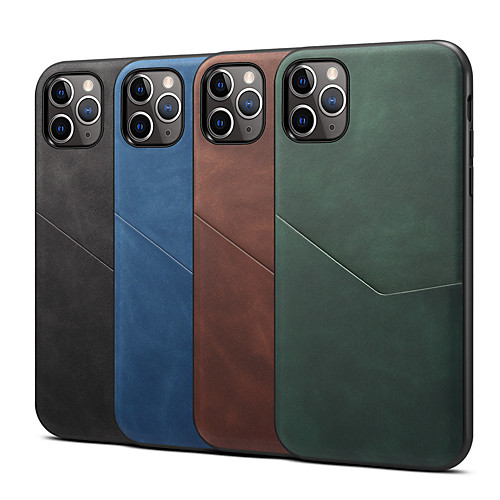 

Case For Apple iPhone 11 / iPhone 11 Pro / iPhone 11 Pro Max Card Holder / Shockproof Back Cover Solid Colored PU Leather / TPU
