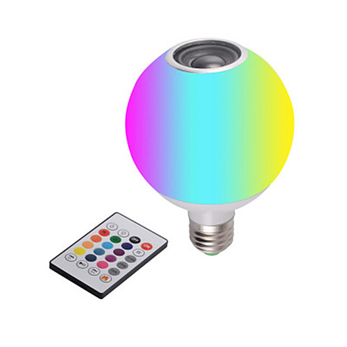 

New LED Bluetooth Music Bulb With White Light Remote Control Colorful RGB Color-Changing Bluetooth Bulb