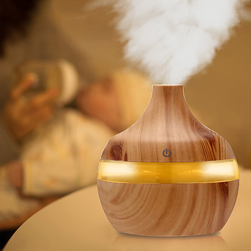 

USB Electric Ultrasonic air humidifier Aroma air diffuser wood 300ml Essential oil Aromatherapy cool mist maker for home