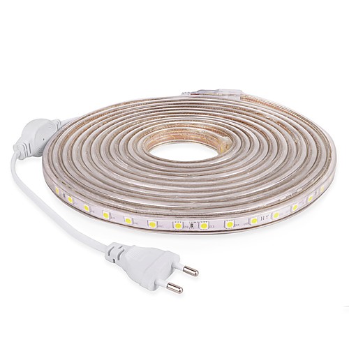 

5m Flexible LED light strips RGB Tiktok Lights 300 LEDs SMD5050 2.3mm 1 set Warm White White Blue Christmas New Year's Waterproof Cuttable Decorative 220 V