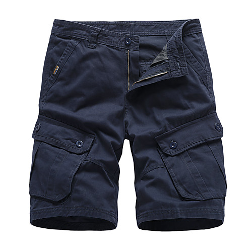 

Men's Basic Breathable Outdoor Daily Weekend Shorts Tactical Cargo Pants Solid Colored Knee Length Black Army Green Khaki Navy Blue Gray