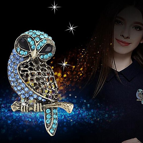 

Brooches Owl Animals Brooch Jewelry Blue For Daily Wear
