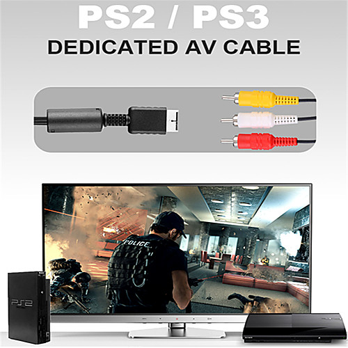

LITBest PS2 Connect Cable / Adapter Cable, PS2 to Optical Audio Connect Cable / Adapter Cable Male - Male 1080P Nickel-plated steel 1.8m(6Ft) 480 Mbps