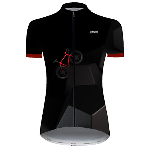 

21Grams Women's Short Sleeve Cycling Jersey Summer Nylon Polyester Black / Red Gradient Solid Color 3D Bike Jersey Top Mountain Bike MTB Road Bike Cycling Ultraviolet Resistant Quick Dry Breathable