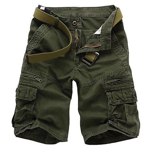 

Men's Basic Daily Slim Shorts Tactical Cargo Pants - Solid Colored Summer Black Yellow Army Green US38 / UK38 / EU46 / US40 / UK40 / EU48 / US42 / UK42 / EU50