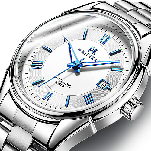 

Men's Mechanical Watch Automatic self-winding Modern Style Stylish Stainless Steel Water Resistant / Waterproof Calendar / date / day Noctilucent Analog Cool Big Face - BlackGloden WhiteGolden