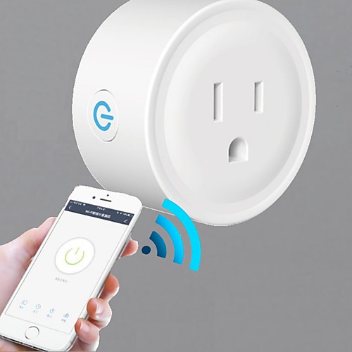 

wifi socket smart socket Tuya US standard small round head Alex GoogleHome voice control remote switch smart switch