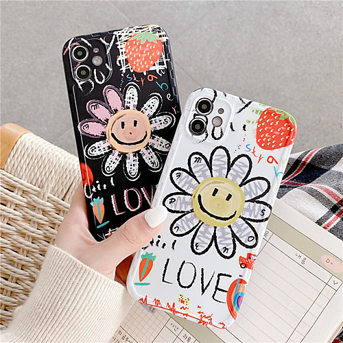 

Cute sun flower Soft silicone phone case for iphone X XR XS 11 Pro MAX SE 2020 7 8 plus Blue shockproof back cover funda