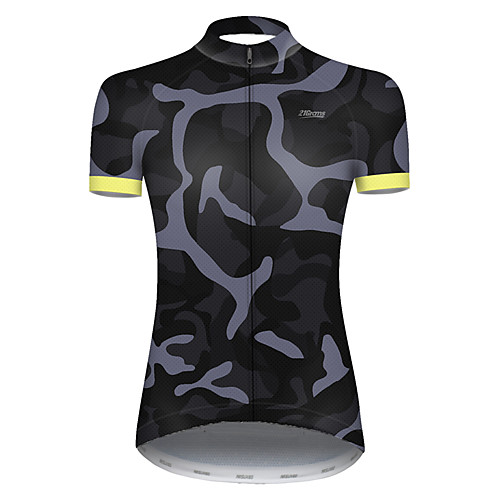 

21Grams Women's Short Sleeve Cycling Jersey Nylon Polyester Camouflage Patchwork Camo / Camouflage Bike Jersey Top Mountain Bike MTB Road Bike Cycling Breathable Quick Dry Ultraviolet Resistant Sports